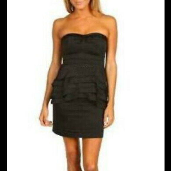 BCBGMaxAzria Black Peplum Dress - Picture 3 of 9